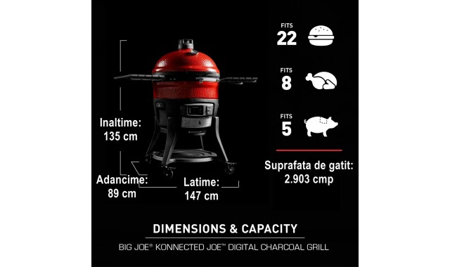 Gratar ceramic carbuni Big Joe Konnected Kamado Joe Gratar ceramic carbuni Big Joe Konnected Kamado Joe