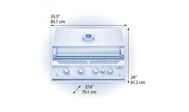 Napoleon built-in gas grill with rotisserie BIG32 Phantom Napoleon built-in gas grill with rotisserie BIG32 Phantom