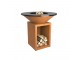 Plita foc lemne Classic 100 Corten spatiu depozitare Ofyr Plita foc lemne Classic 100 Corten spatiu depozitare Ofyr