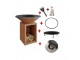OFYR Classic 100 Corten wood stove with storage space promo pack