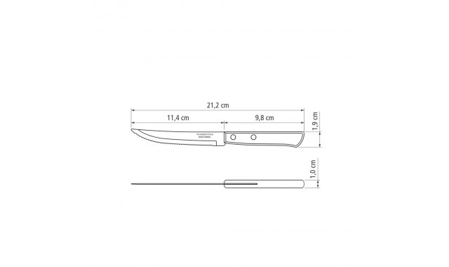 Set 6 cutite steak-pizza Tramontina Churrasco Set 6 cutite steak-pizza Tramontina Churrasco
