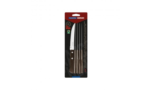 Set 6 cutite steak-pizza Tramontina Churrasco Set 6 cutite steak-pizza Tramontina Churrasco