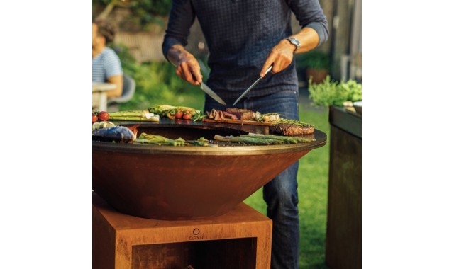 Plita foc lemne Classic 100 Corten spatiu depozitare Ofyr Plita foc lemne Classic 100 Corten spatiu depozitare Ofyr