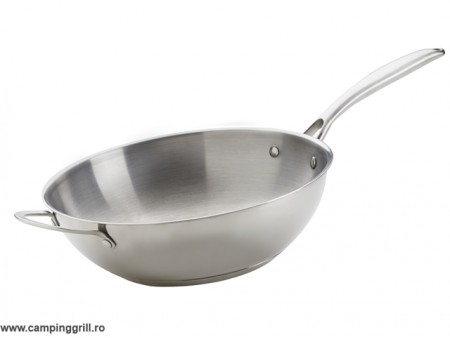 Stainless steel wok