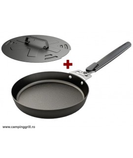 Tigaie otel carbon cu maner si capac Outdoorchef Ø 24 cm