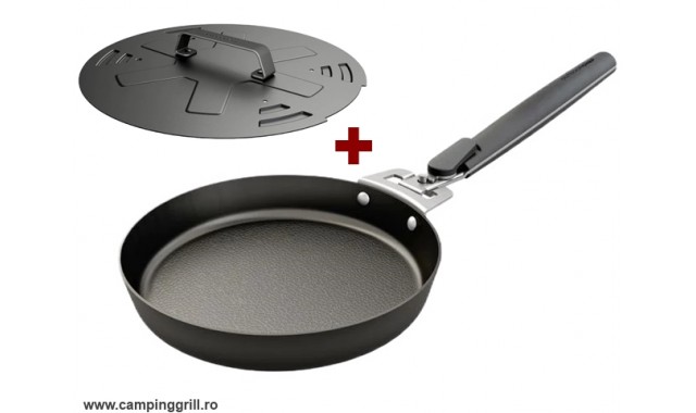 Carbon steel pan with lid and handle Outdoorchef Ø 24 cm