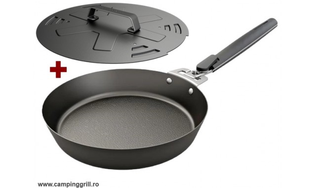 Carbon steel pan with lid and handle Outdoorchef Ø 28 cm