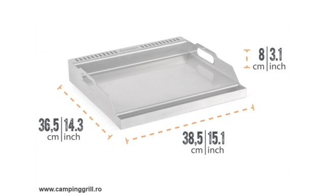 Petromax Gas Table with stainless steel plancha GE 45