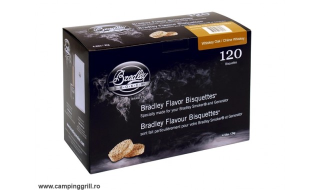 Biscuiti afumare whiskey 120 buc. Bradley 