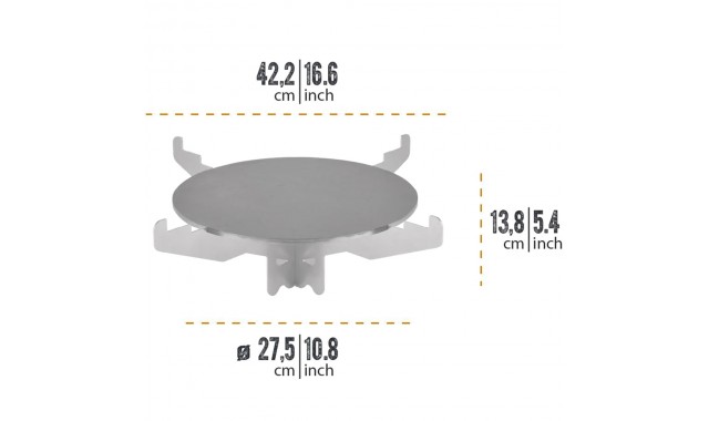 Petromax Steel plate with support for the RF33 rocket stove