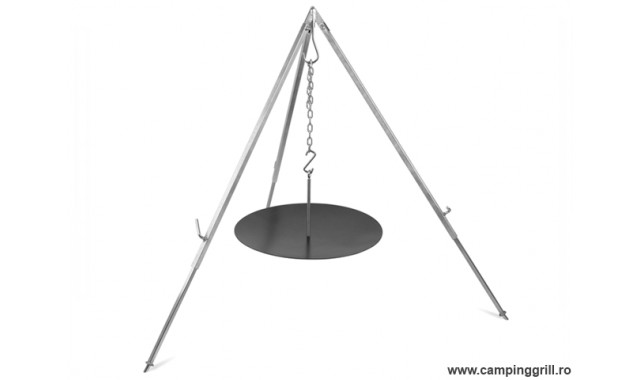 Hanging firebowl with cooking tripod