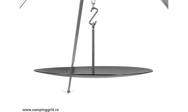 Hanging firebowl with cooking tripod