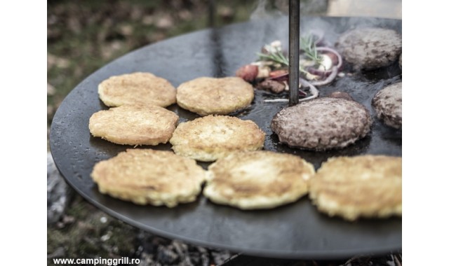 Hanging firebowl with cooking tripod