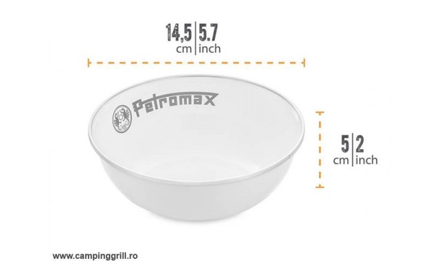 Set boluri emailate albe Petromax