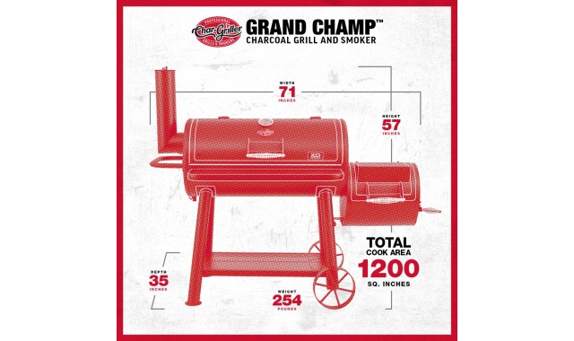 Grand Champ XD Char-Griller charcoal smoker