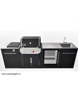 Medium outdoor kitchen with cooler BBQ Kitchen for Weber Genesis 300 grill