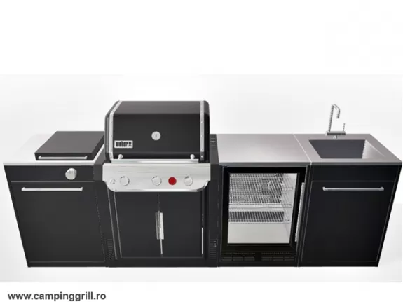 Medium outdoor kitchen with cooler BBQ Kitchen for Weber Genesis 300 grill