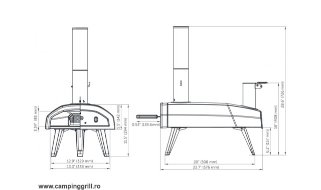 Pellet pizza oven OONI Fyra 12