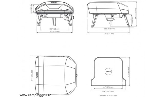 Gas pizza oven OONI Koda 16