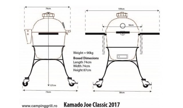 Gratar carbuni Kamado Joe Classic Joe II