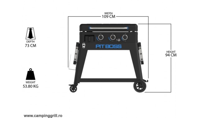 Griddle grill with 3 gas burners Pit Boss