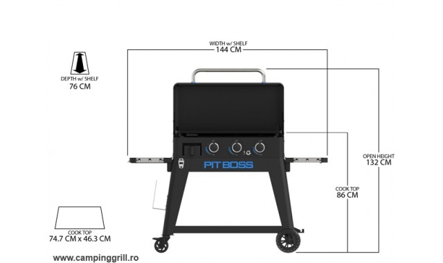 Griddle grill with 3 gas burners Pit Boss