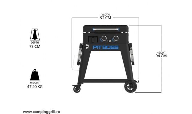 Plancha grill Pit Boss with 2 gas burners