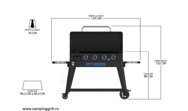 Ultimate plancha Pit Boss grill with 4 gas burners with cover and tools