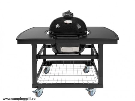 Smoker Primo Oval Junior in cart with tables