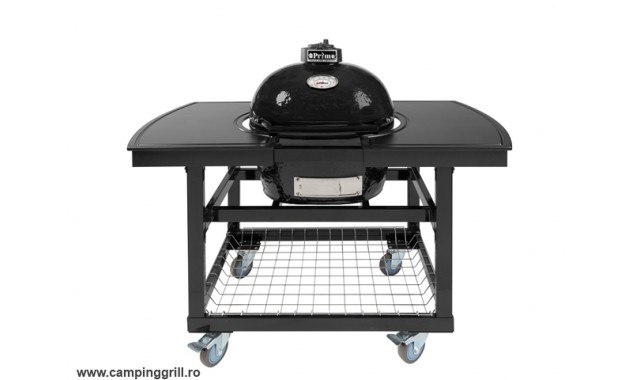 Smoker Primo Oval Junior in cart with tables 