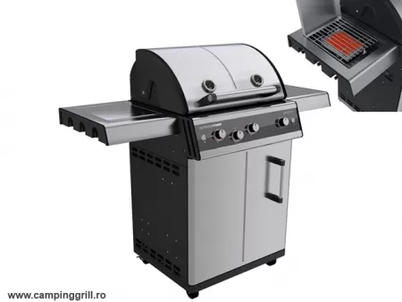 Stainless steel grill DUALCHEF S 325G with INFRARED BLAZING zone