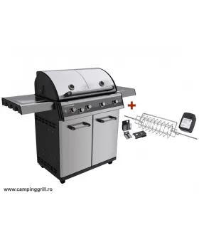 Gratar inox cu rotisor DUALCHEF S 425G