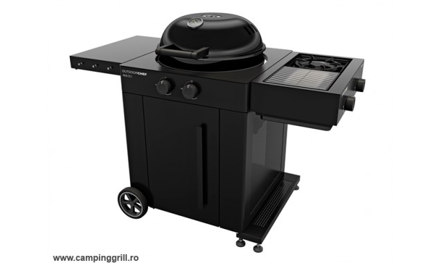 Gratar Gaz AROSA 570G EVO BLACK cu statie infrarosu si zona cooking