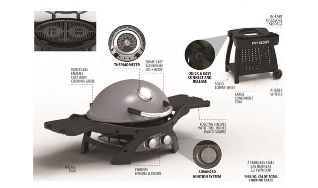 Gas grill Pit Boss Sportsman 2 with stand