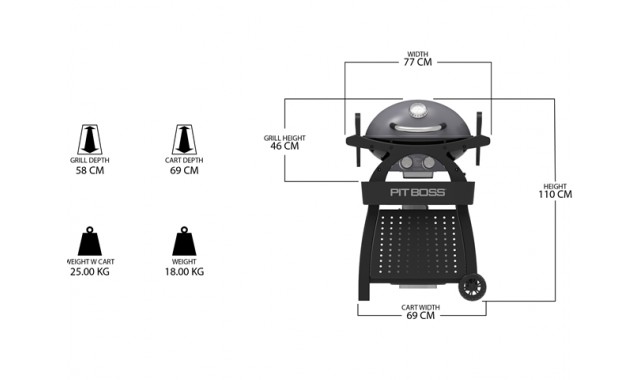 Gas grill Pit Boss Sportsman 2 with stand