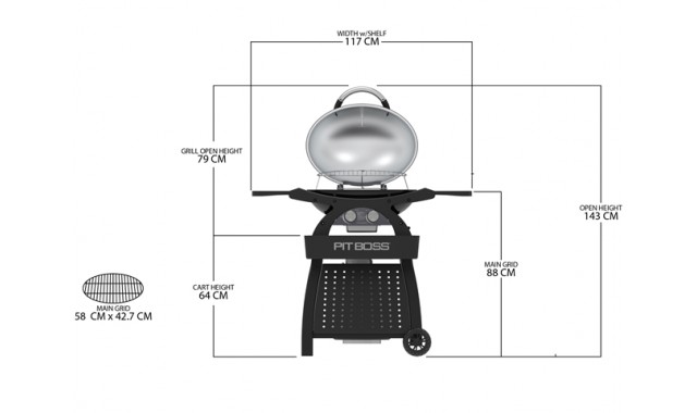 Gas grill Pit Boss Sportsman 2 with stand