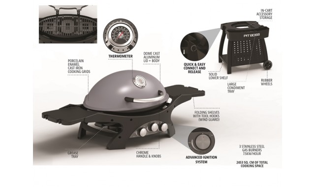 Gas grill Pit Boss Sportsman 3 with stand