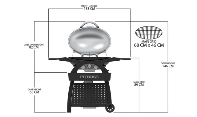 Gas grill Pit Boss Sportsman 3 with stand