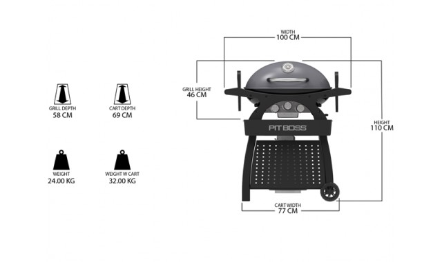 Gas grill Pit Boss Sportsman 3 with stand