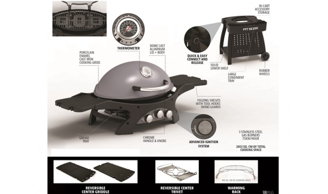 Gratar gaz Pit Boss Sportsman 3 PACHET PROMO