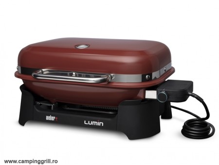 Gratar electric Lumin rosu visiniu, Weber Grills