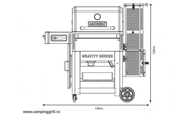 Charcoal grill with griddle Masterbuilt Gravity 800