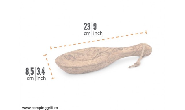 lingura petromax lata din lemn de maslin 23 cm